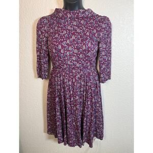 Elegant Purple Floral Dress